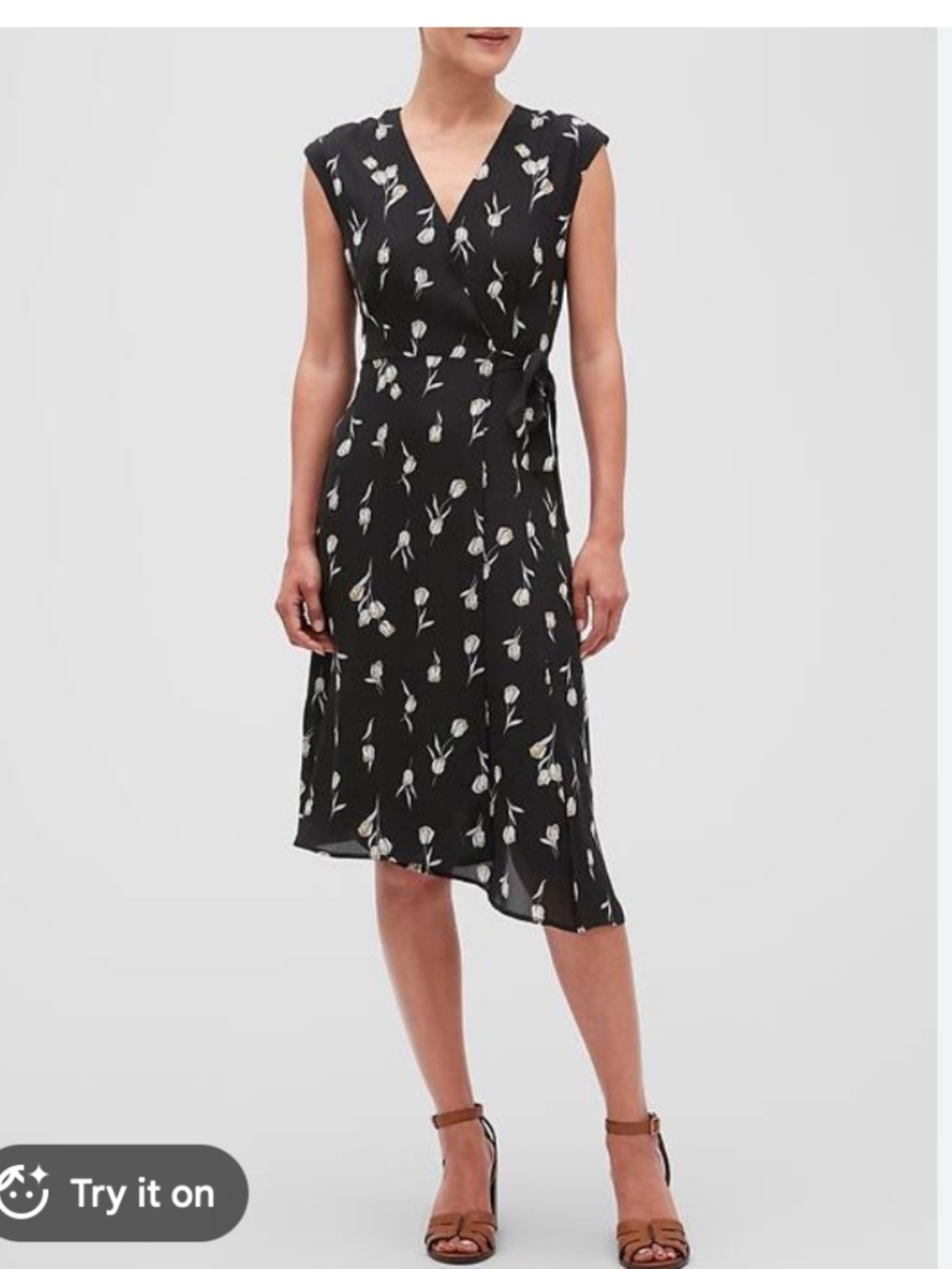 Banana Republic tulip print wrap dress